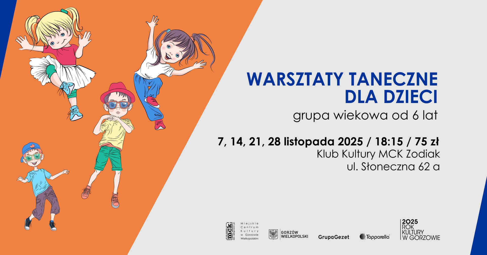 Grafika wydarzenia Warsztaty taneczne dla dzieci