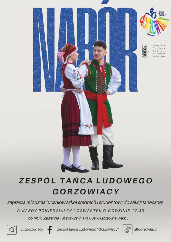 2025 Nabór do Zespołu Tańca Ludowego "Gorzowiacy" plakat