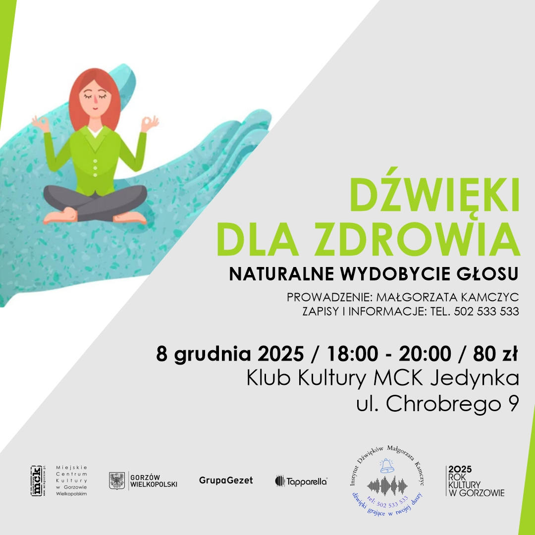 Grafika wydarzenia Warsztaty „Dźwięki dla zdrowia”