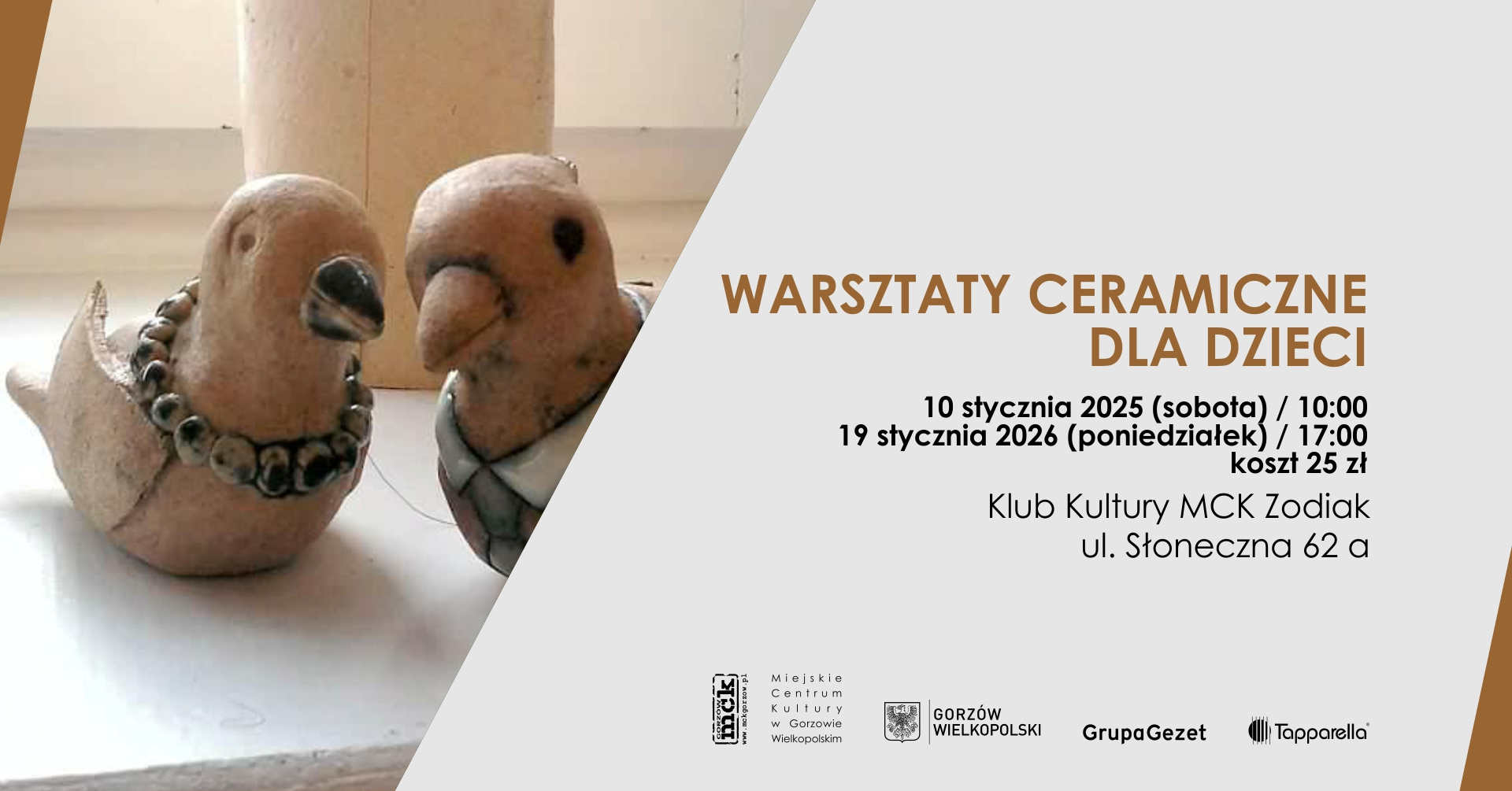 Grafika wydarzenia Warsztat ceramiczne dla dzieci