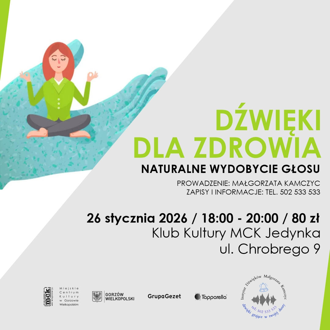 Grafika wydarzenia Warsztaty „Dźwięki dla zdrowia”