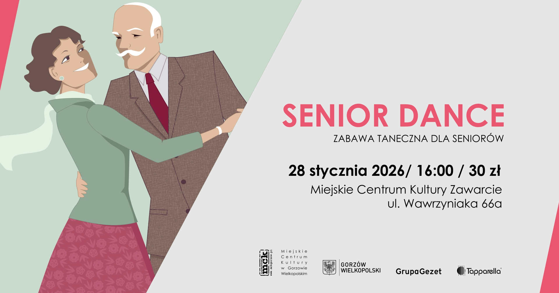 Grafika wydarzenia Senior Dance – zabawa dla seniorów