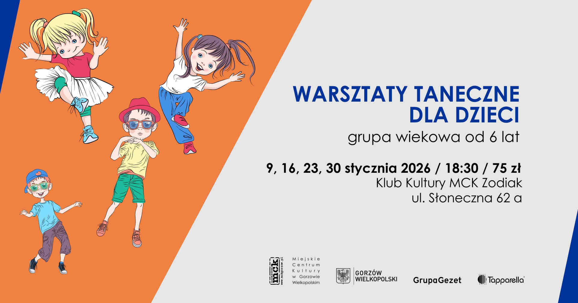 Grafika wydarzenia Warsztaty taneczne dla dzieci