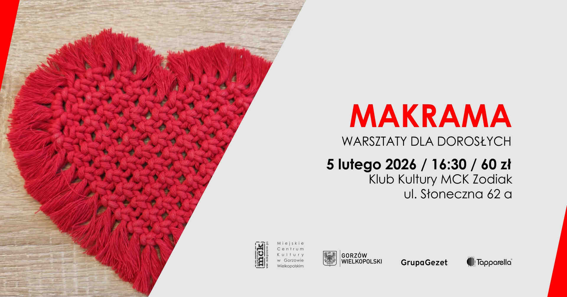 Grafika wydarzenia Makrama – warsztaty dla dorosłych