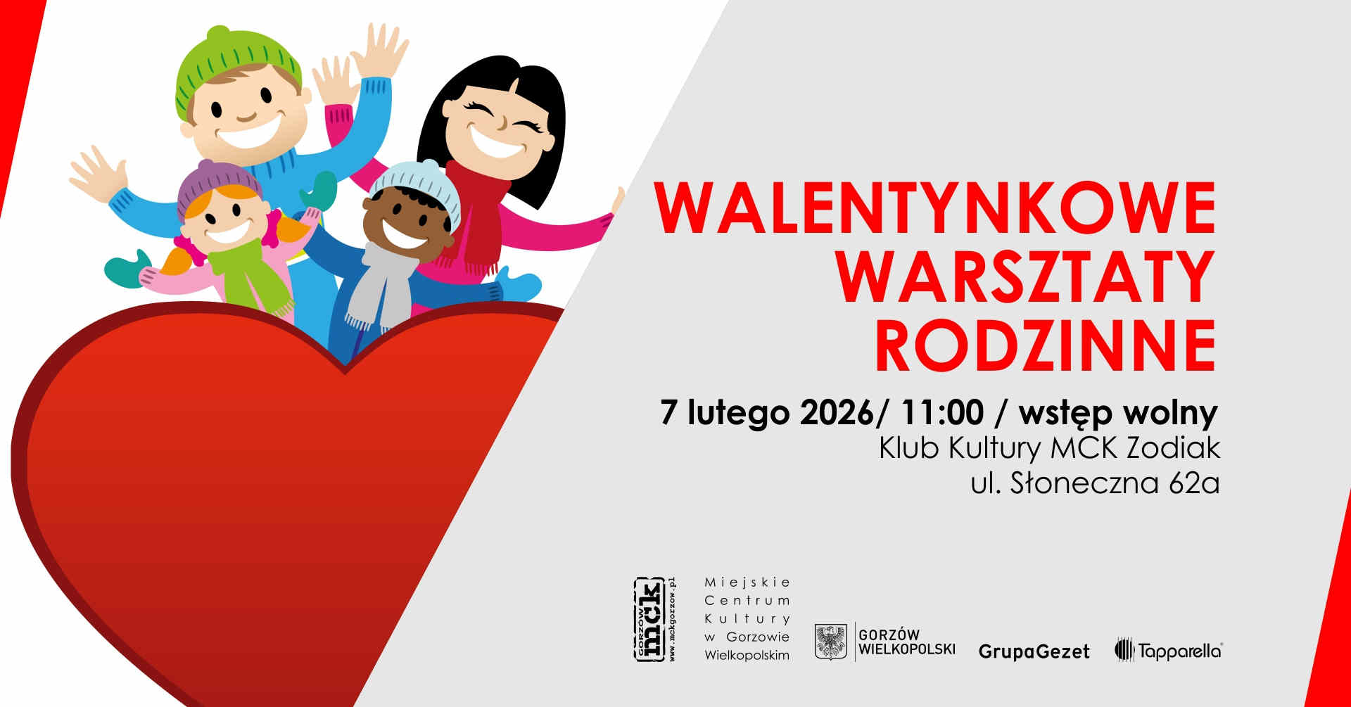 Grafika wydarzenia Walentynkowe warsztaty rodzinne