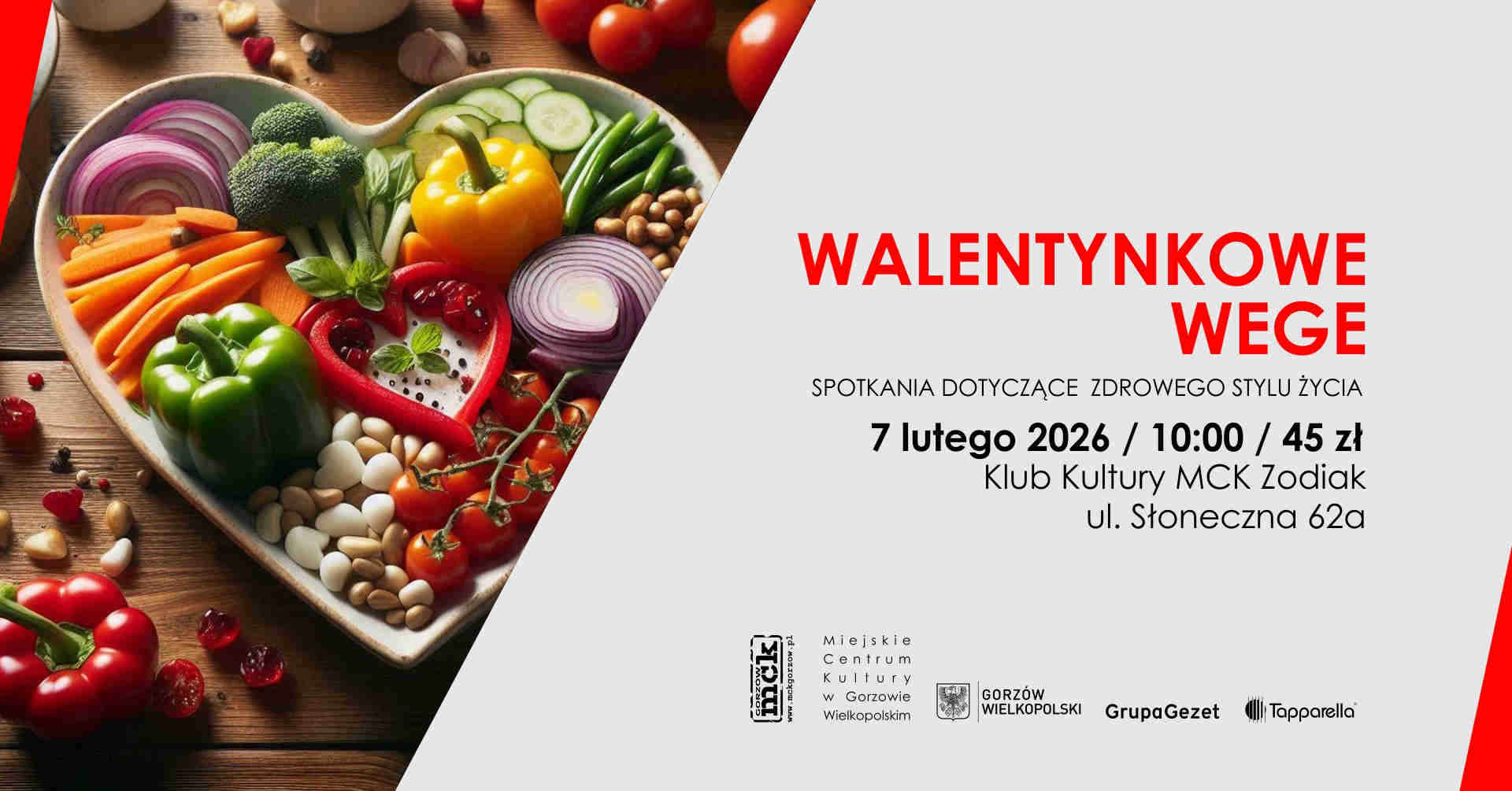 Grafika wydarzenia Walentynkowe wege