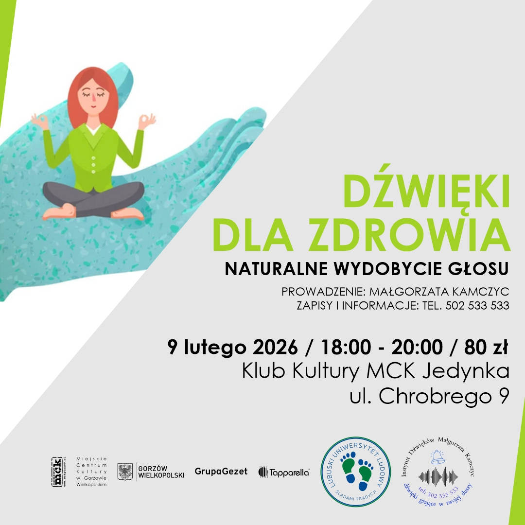 Grafika wydarzenia Warsztaty „Dźwięki dla zdrowia”