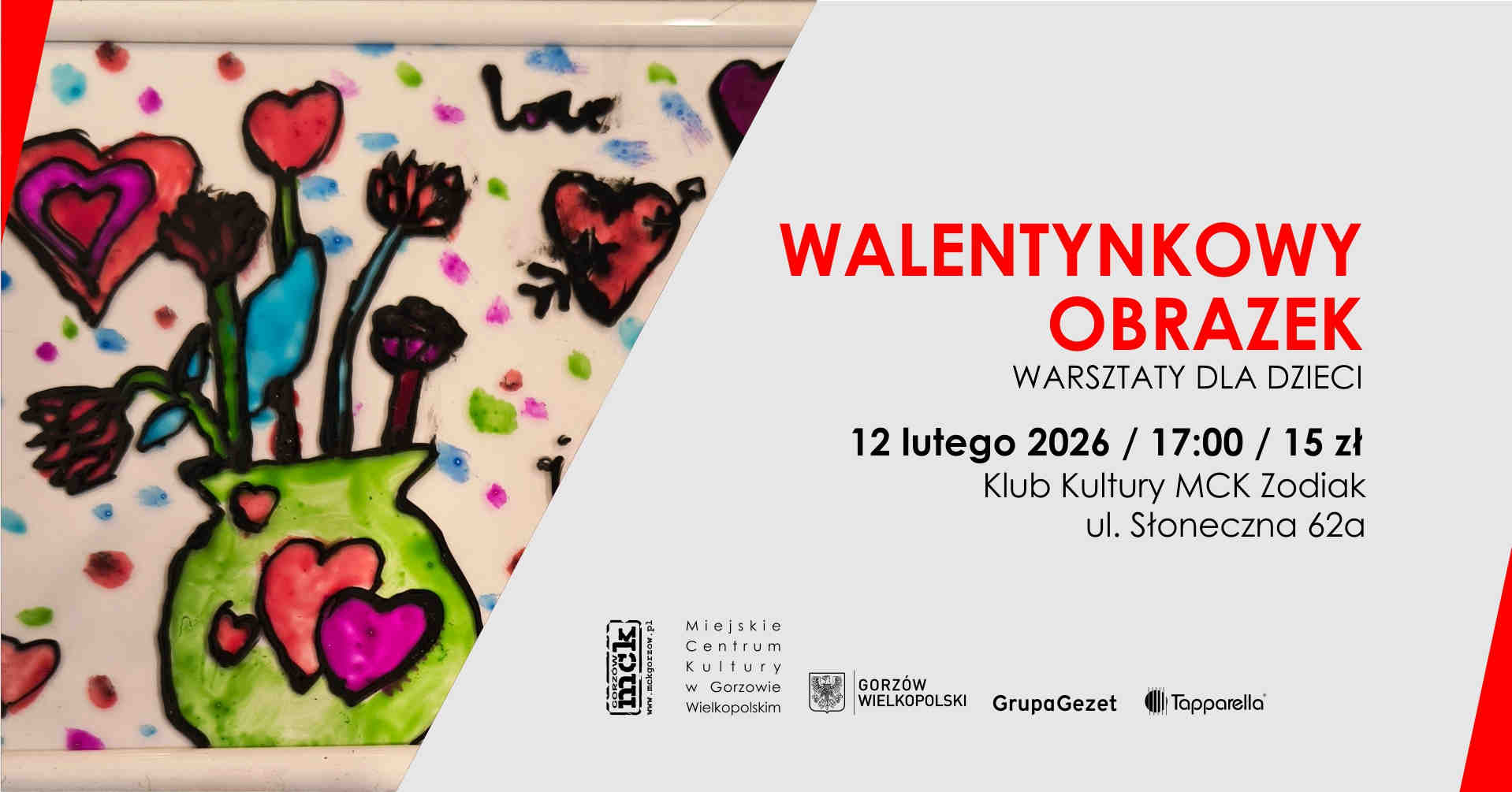 Grafika wydarzenia Walentynkowy obrazek – warsztaty dla dzieci