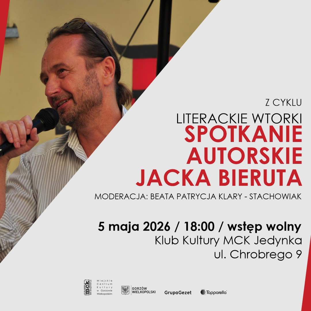 Grafika wydarzenia Literackie wtorki: Spotkanie autorskie Jacka Bieruta