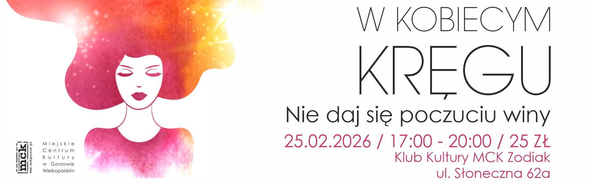 2026.02.25 W Kobiecym Kręgu - Nie daj się poczuciu winy baner