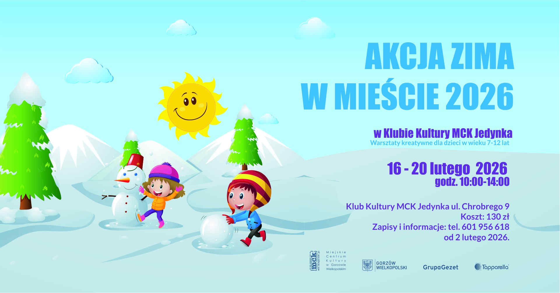 Grafika wydarzenia Akcja Zima – warsztaty dla dzieci