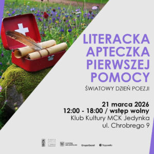 Grafika wpisu Literacka Apteczka Pierwszej Pomocy – Światowy Dzień Poezji