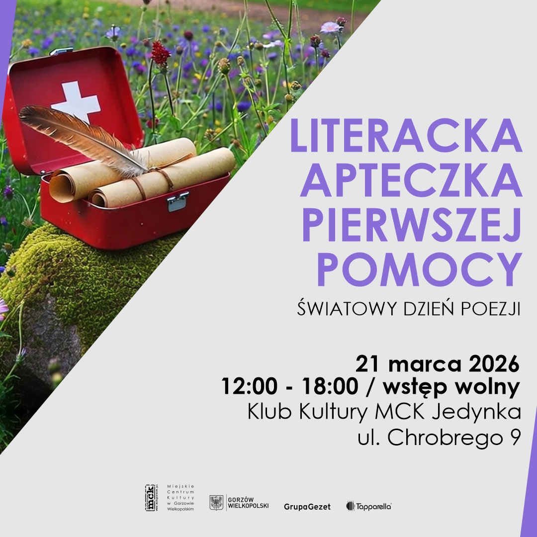Grafika wydarzenia Literacka Apteczka Pierwszej Pomocy – Światowy Dzień Poezji