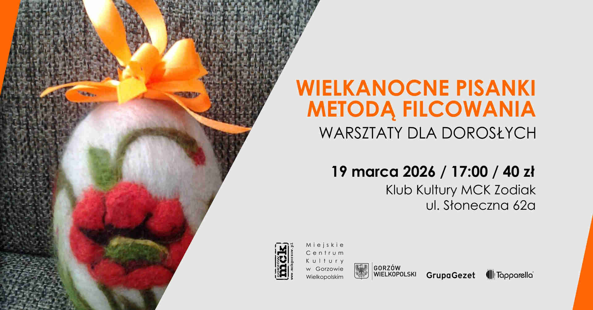 Grafika wydarzenia Wielkanocne pisanki metodą filcowania – warsztaty dla dorosłych