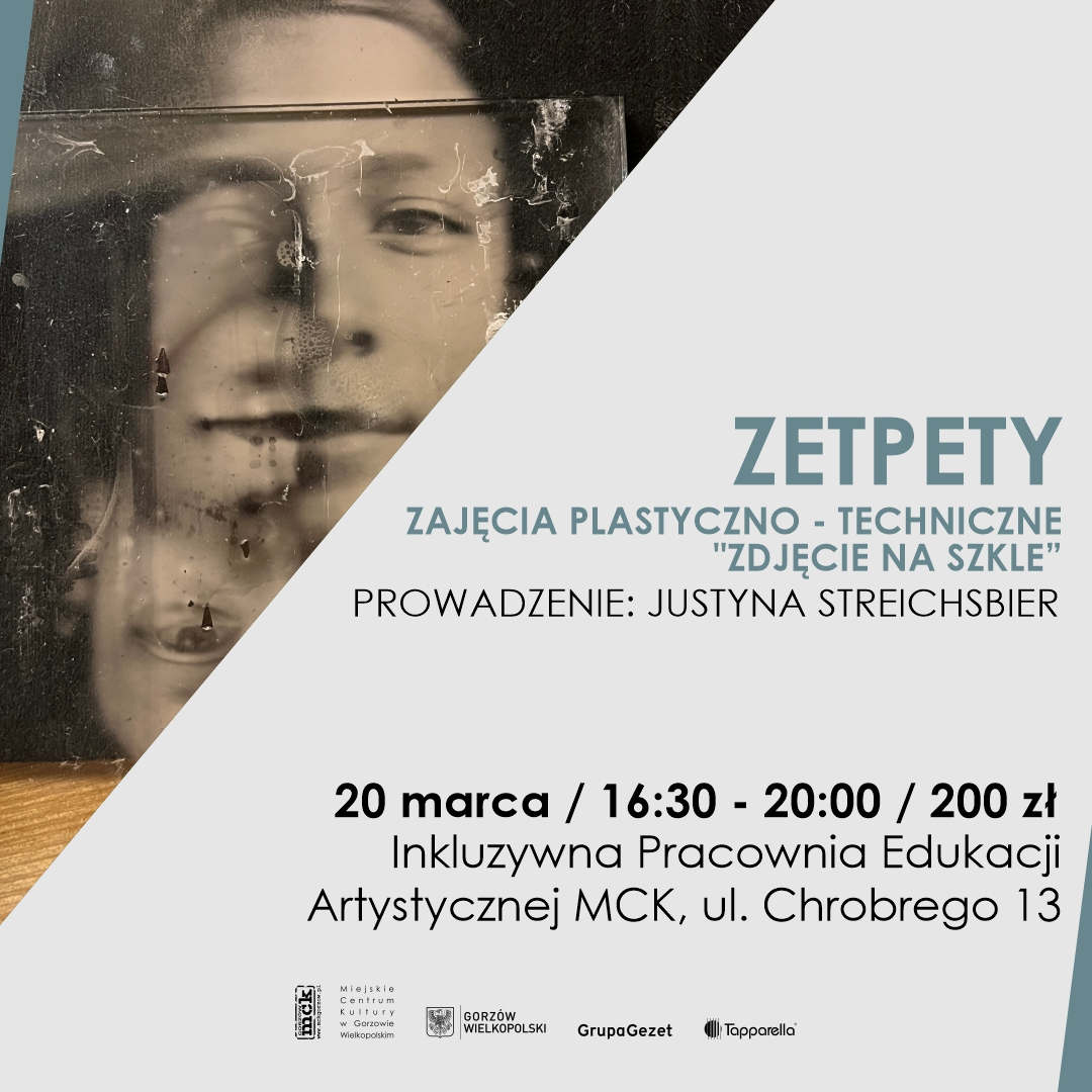 Grafika wydarzenia ZETPETY, czyli zajęcia plastyczno – techniczne: „Zdjęcie na szkle”