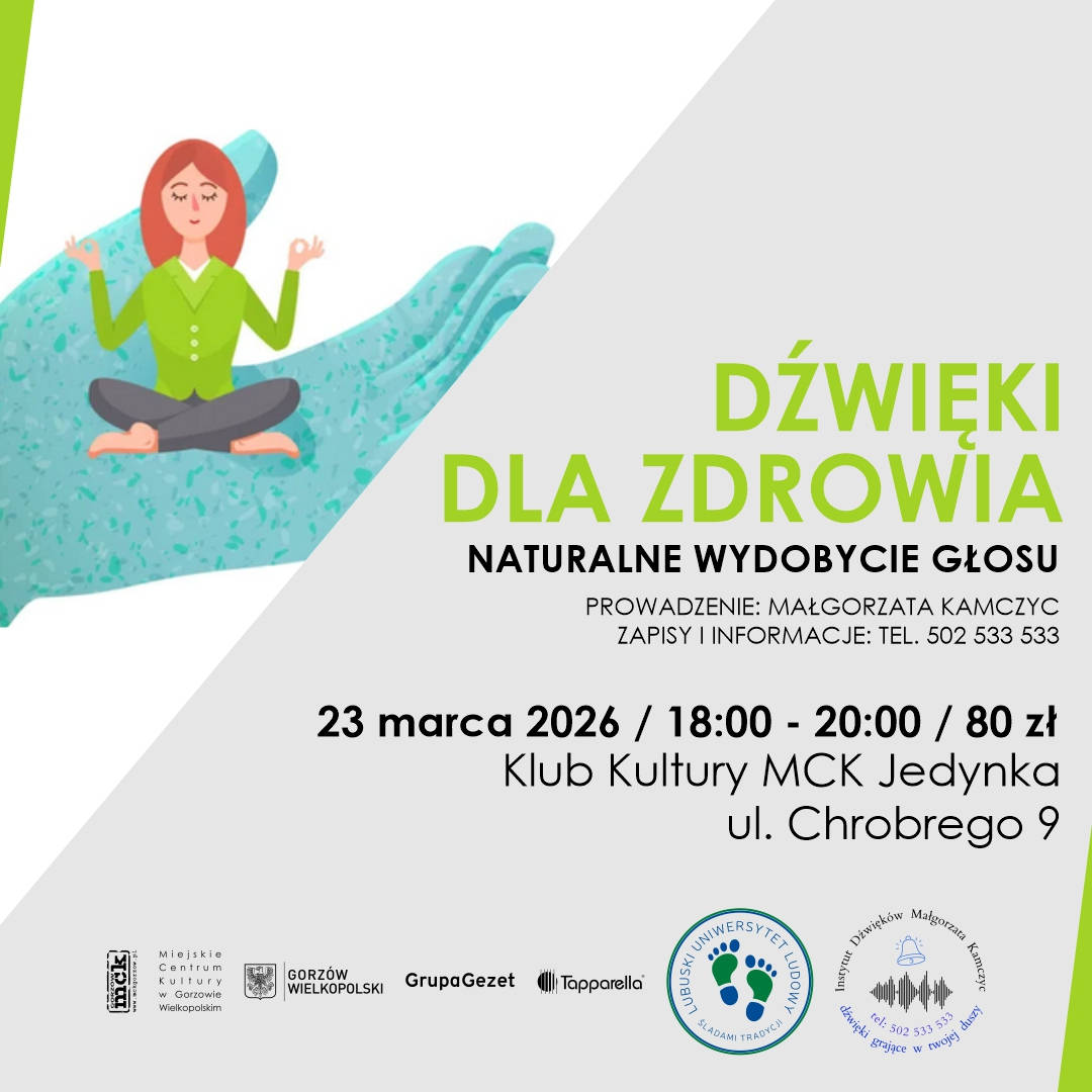 Grafika wydarzenia Warsztaty „Dźwięki dla zdrowia”
