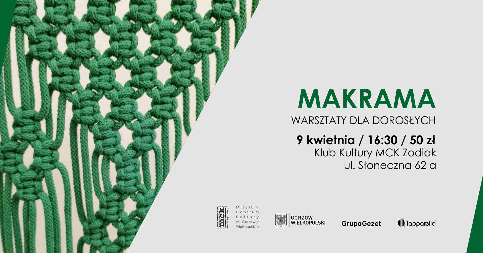Grafika wydarzenia Makrama – warsztaty dla dorosłych