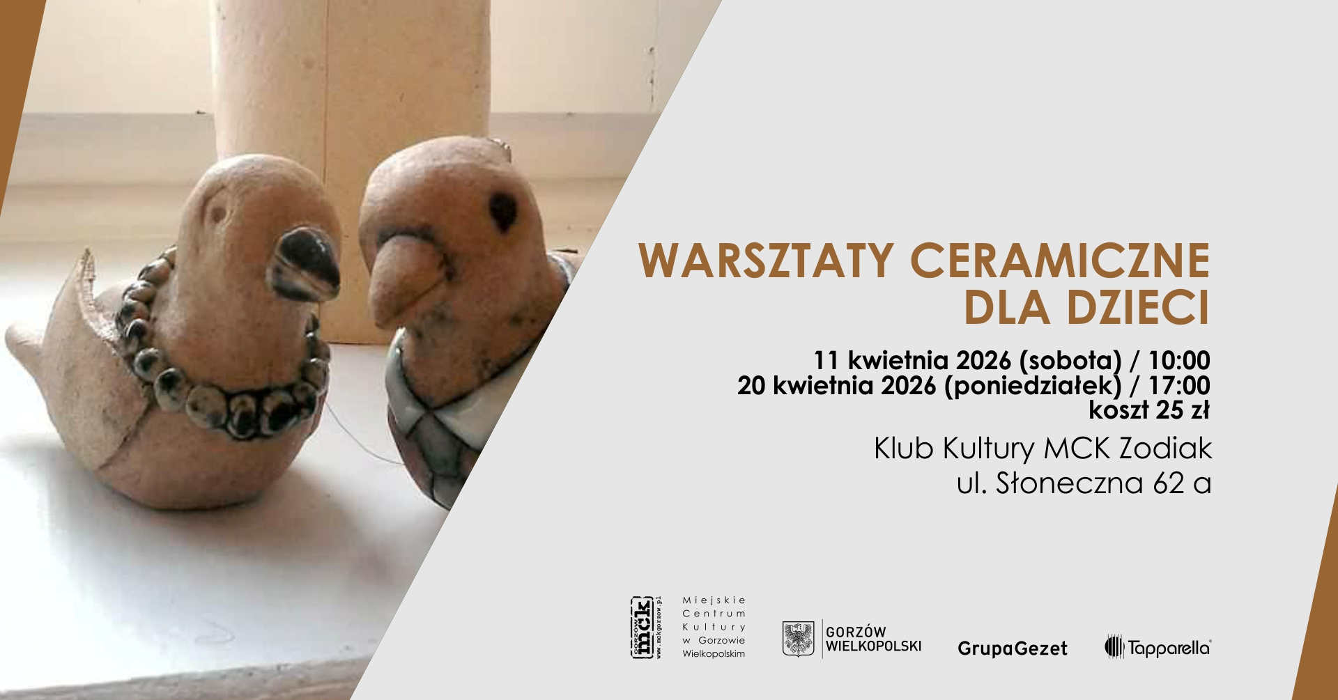 Grafika wydarzenia Warsztaty ceramiczne dla dzieci