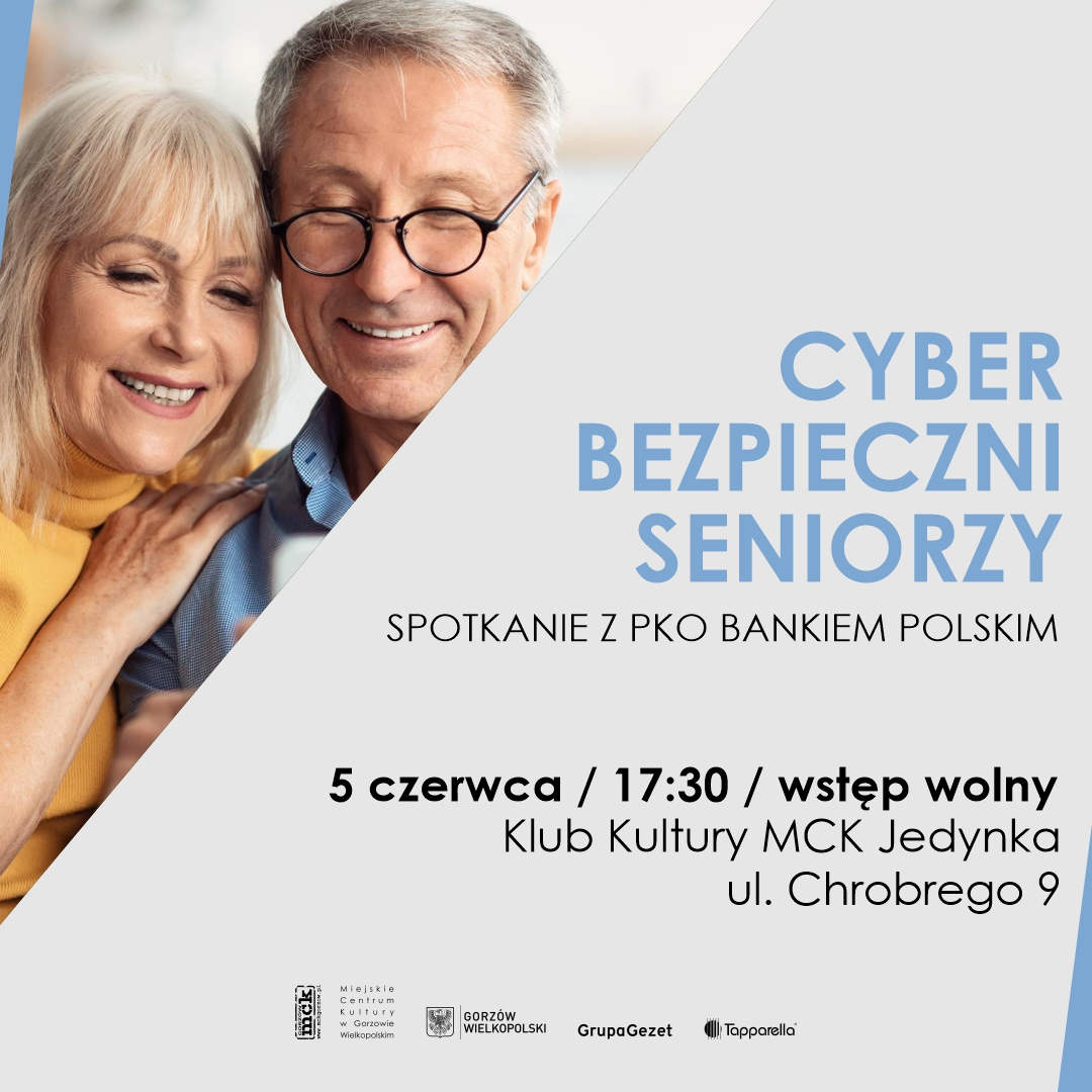 Grafika wydarzenia CyberBezpieczni Seniorzy – spotkanie edukacyjne